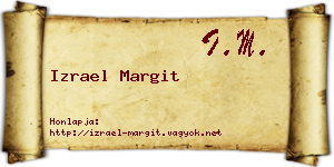 Izrael Margit névjegykártya